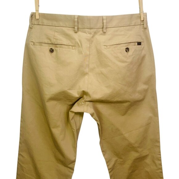 Alton Lane Mens Tailored Fit Chino Pant Flat Front Stretch Tapered Leg Size 33 - Picture 7 of 13